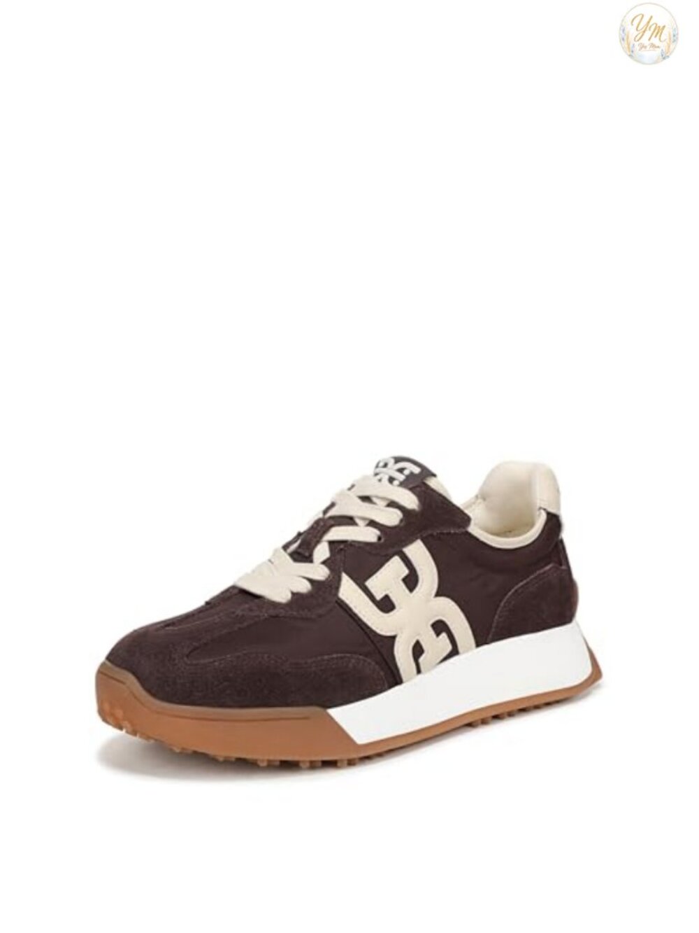 Vintage-Inspired Suede Lace-Up Sneakers